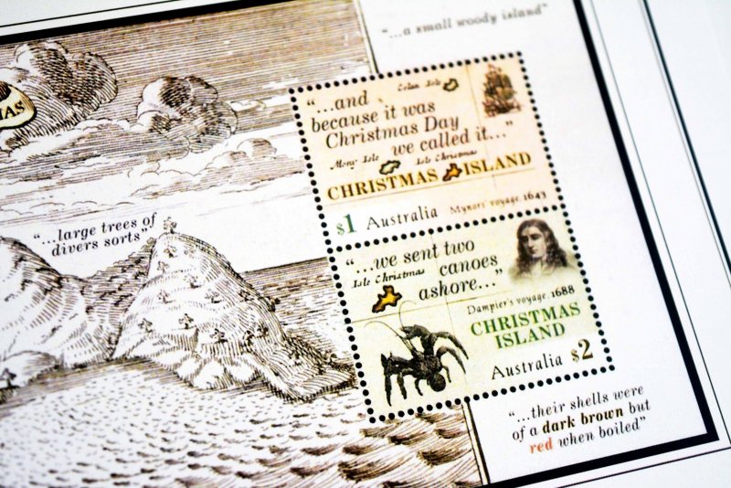 COLOR PRINTED CHRISTMAS ISLAND 2011-2020 STAMP ALBUM PAGES (55 illustr. pages)