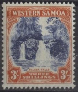 Samoa 174 (mh) 3sh Falefa Falls, org brn & brt blue (1935)
