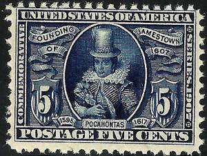 US #330 Mint-NH 1907 JAMESTOWN Expo ~ Key Issue...TE......