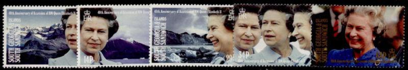 South Georgia 157-61 MNH Queen Elizabeth II, Royalty