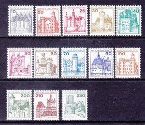 Germany 1231-42 MNH OG 1977-79 Full Castle Set of 13 Very Fine