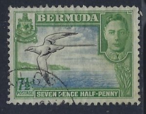 Bermuda, Scott #121D; 7 1/2p King George VI, Used