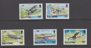 Isle of Man 1984 - Aircraft set 5 Mint NHM