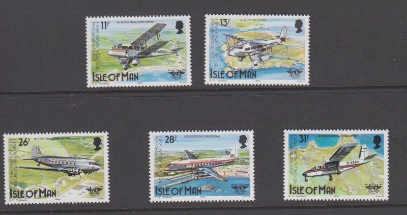 Isle of Man 1984 - Aircraft set 5 Mint NHM