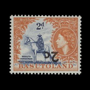 Basutoland 1961 (Variety) 2c/2d Mosuto Horseman