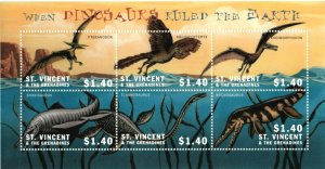 St. Vincent 2001 - SC# 2974 Dinosaurs Ruled the Earth - Sheet of 6 Stamps - MNH