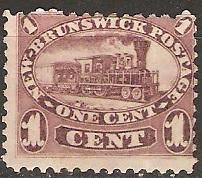 New Brunswick 1860 Scott 6 Locomotive MH no gum