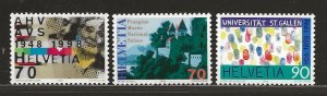 SWITZERLAND SC# 1016-18 VF/MOG