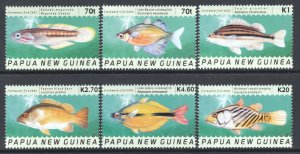 Papua New Guinea #1099-1104  MNH - Freshwater Fish (2007)