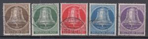 Berlin - 1953 Bell complete set Sc# 9N94/9N98  Mi# 101/105 (9042)