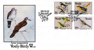 Venda - 1991 Birds FDC SG 215-218