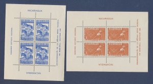 NICARAGUA - Scott 717a & 178a - MNH S/S - Boy Scouts, Baseball - 1948