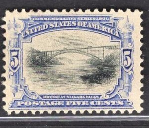 US Stamp#297 5c Ultramarine & Black Pan-American MINT Hinged OG SCV $ $75.00 