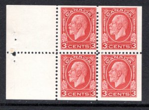 197d, Scott, 3c, MNHOG, F, Medallion197 issue, booklet pane of 4 x 3c (Bkl 22)