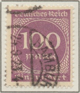 Germany Deutsches Reich Weimar Republic Hyper inflation 100Mk stamp Mi268 1923