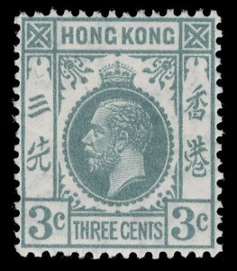 Hong Kong 1931 KGV 3c grey MLH. SG 119. Sc 132.