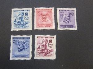 Czech Republic 1942 Sc B13-7 sets MNH