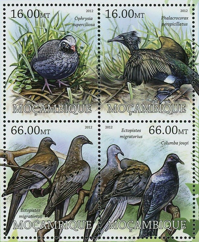 Birds Stamp Microgoura Meeki Columba Jouyi Ectopistes Migratorius S/S MNH #5726