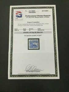 MOMEN: US STAMPS #114 UNUSED PSE GRADED CERT XF-SUP 95