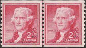 # 1055d WET PRINT LARGE HOLES MINT NEVER HINGED THOMAS JEFFE