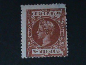 CUBA-1898-SC#157 -ST-1034-KING  ALFONSO XIII-MH-VF 128 YEARS OLD-HARD TO FIND