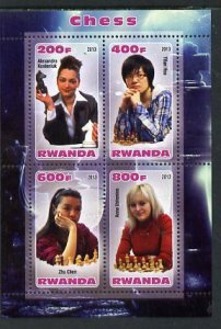 RWANDA - 2013 - Female Chess Players - Perf 4v Sheet - MNH - Private Issue