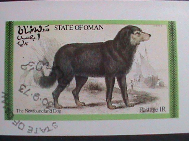 ​OMAN-1973 THE NEW FOUND LAND DOG-IMPERF-CTO S/S VF WE SHIP TO WORLD WIDE