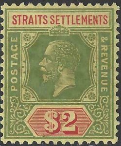 Straits Settlements 1915 SC 166b Pale Yellow Mint