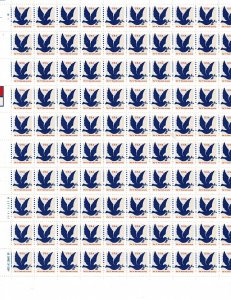 The G Dove Makeup Rate US Postage Sheet of 100 stamps #2877 VF MNH