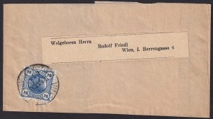 Austria - 1901 - Scott #P11a - used on wrapper - privately perforated