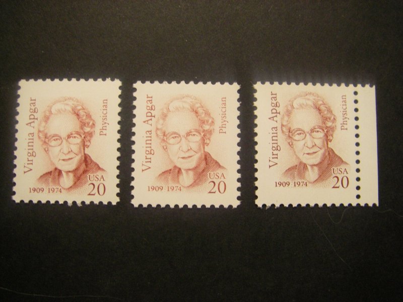 Scott 2179, 2179a, 2179b, 20c Virginia Apgar, MNH Great Americans Beauties