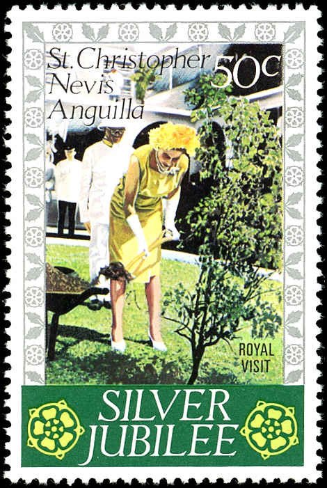 ST. KITTS-NEVIS-ANGUILLA Sc 332-34 VF/MNH - Silver Jubilee of Queen Elizabeth