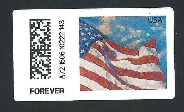 CVP91 - (49c) - Flag - Computer Vended Postage - Used Off Paper