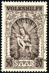 SAAR #B73 Madonna of Blieskastel Semi-Postal Stamp Europe 1949 Germany Used