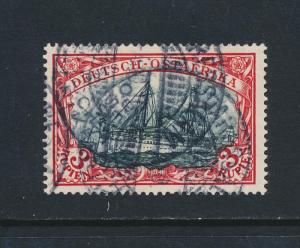 GERMAN EAST AFRICA 1900, 3m CARMINE VF USED Sc#21v Mi#21a (SEE BELOW)