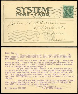 1905 Chicago Cds, SYSTEM COMPANY POST-CARD BUSINESS BOOK Reply Mail, SC #300!