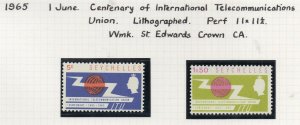 Seychelles Fine Mint MNH QEII Issue Set 1965 Telecommunications NW-91239