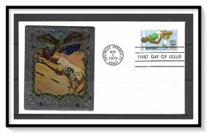 US #C97 Airmail Olympics Ross Silver Foil Numbered Cachet FDC
