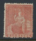 Barbados SG 25 SC# 17  MH   Dull Rose Red  see scans and details