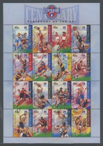 Australia  #1507A Used Souvenir Sheet (Football) (Sports)