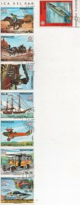 Thematic Stamps Transports - paraguay 1976 us bi-cen. trans. Ship/Plane/Train