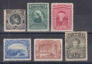 Newfoundland Sc 58/78 unused. 1894-1898 issues, 6 different with faults