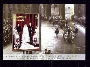 Solomon Is 1094 MNH 2007 QEII 60th Wedding Anniversary S/S