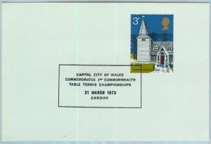 95581 - GB ENGLAND - POSTAL HISTORY - SPECIAL POSTMARK on cover PING PONG 1973