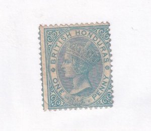 BRITISH HONDURAS # 1 MNG 1p QUEEN VICTORIA CAT VALUE $94.50