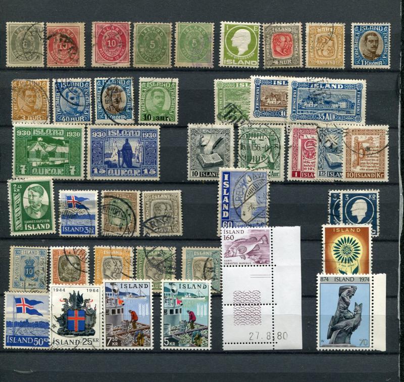 Iceland nice lot Mint and Used  HICV