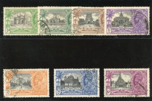 India 1935 KGV Silver Jubilee set complete very fine used. SG 240-246.