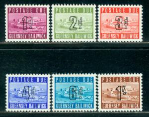 Guernsey Scott # J1 - J7 w/o # J5, mint LH