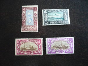 Stamps - St. Pierre Miquelon - Scott# 136-139 - Mint Hinged Part Set of 4 Stamps