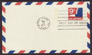 US UXC10 Eagle Postal Card FDC